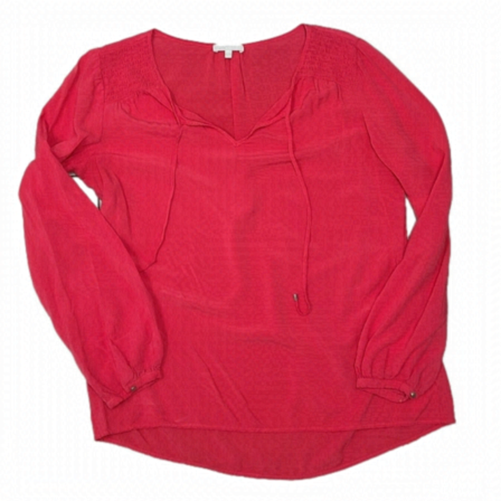 DALIA Coral Res Peasant Blouse - Size Medium